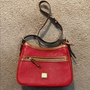 Dooney & Bourke Red and Tan Crossbody Bag
